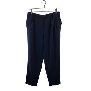 14th & Union Pants Womens Large Black Ruffle Pocket Pull-On High Rise NEW